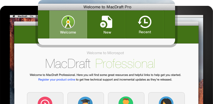 MacDraft Welcome Screen